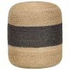 VidaXL Pouf fait à la main Gris foncé 40 x 45 cm Jute