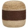VidaXL Pouf fait à la main Marron 40 x 45 cm Jute