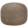 VidaXL Pouf fait à la main Gris clair 45 x 30 cm Jute