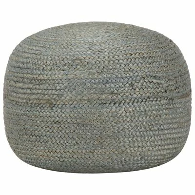 VidaXL Pouf fait à la main Vert olive 45 x 30 cm Jute 1 VidaXL Pouf fait à la main Vert olive 45 x 30 cm Jute