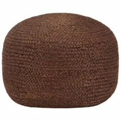 VidaXL Pouf fait à la main Marron 40 x 45 cm Jute