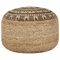 VidaXL Pouf fait à la main Marron 45 x 30 cm Jute