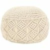VidaXL Pouf fait à la main en macramé 45 x 30 cm Coton