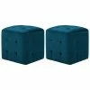 VidaXL 2 pcs Poufs Bleu 30 x 30 x 30 cm Tissu velours