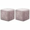 VidaXL 2 pcs Poufs Rose 30 x 30 x 30 cm Tissu velours