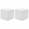 VidaXL Poufs 2 pcs Blanc 30 x 30 x 30 cm Similicuir