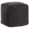 VidaXL Pouf Velours de coton 40 x 40 x 40 cm Anthracite