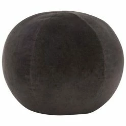VidaXL Pouf Velours de coton 50 x 35 cm Anthracite