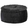 VidaXL Pouf Rond Velours 40 x 20 cm Anthracite