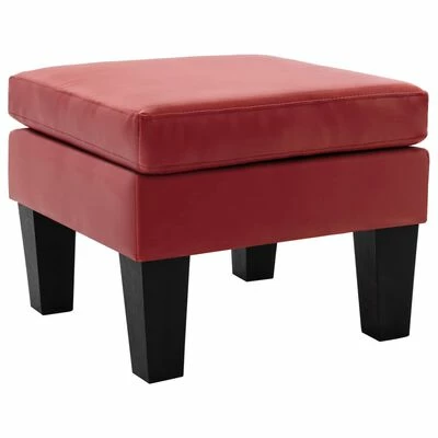 VidaXL Repose-pied Rouge bordeaux Similicuir 1 VidaXL Repose-pied Rouge bordeaux Similicuir