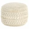 VidaXL Pouf fait à la main en macramé 45x30 cm Coton