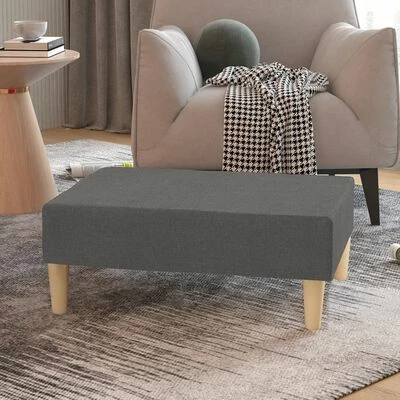 VidaXL Repose-pied Gris clair 78x56x32 cm Tissu 2 VidaXL Repose-pied Gris clair 78x56x32 cm Tissu – Image 2