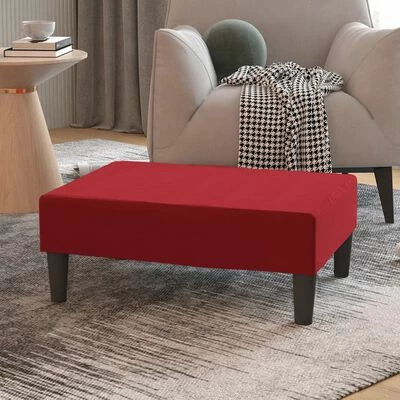 VidaXL Repose-pied Rouge bordeaux 78x56x32 cm Velours 2 VidaXL Repose-pied Rouge bordeaux 78x56x32 cm Velours – Image 2