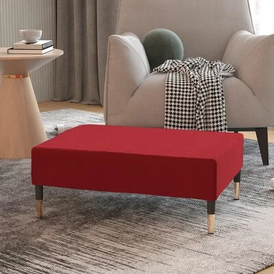 VidaXL Repose-pied Rouge bordeaux 78x56x32 cm Velours 2 VidaXL Repose-pied Rouge bordeaux 78x56x32 cm Velours – Image 2