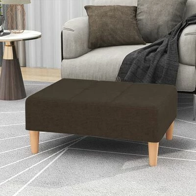 VidaXL Repose-pied Marron foncé 78x56x32 cm Tissu 2 VidaXL Repose-pied Marron foncé 78x56x32 cm Tissu – Image 2