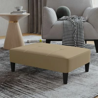 VidaXL Repose-pied Cappuccino 78x56x32 cm Similicuir 2 VidaXL Repose-pied Cappuccino 78x56x32 cm Similicuir – Image 2