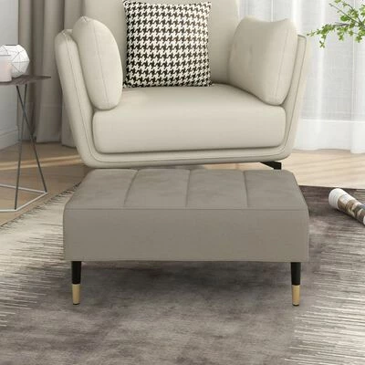 VidaXL Repose-pied Gris clair 78x56x32 cm Velours 2 VidaXL Repose-pied Gris clair 78x56x32 cm Velours – Image 2