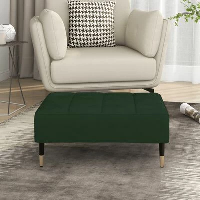 VidaXL Repose-pied Vert foncé 78x56x32 cm Velours 2 VidaXL Repose-pied Vert foncé 78x56x32 cm Velours – Image 2
