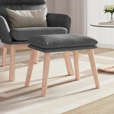 VidaXL Repose-pied Gris clair 45x29,5x39 cm Tissu 2 VidaXL Repose-pied Gris clair 45x29,5x39 cm Tissu – Image 2