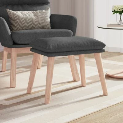 VidaXL Repose-pied Gris foncé 45x29,5x39 cm Tissu 2 VidaXL Repose-pied Gris foncé 45x29,5x39 cm Tissu – Image 2