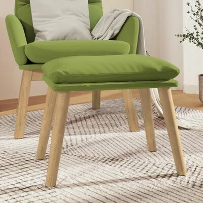 VidaXL Repose-pied Vert clair 45x29,5x39 cm Velours 2 VidaXL Repose-pied Vert clair 45x29,5x39 cm Velours – Image 2