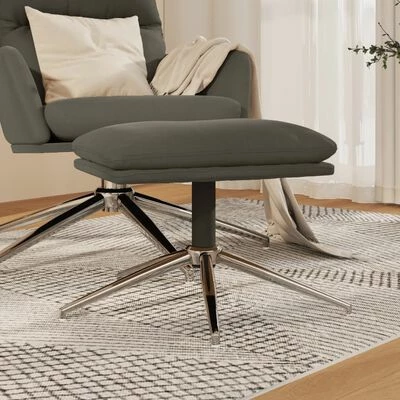 VidaXL Repose-pied Gris foncé 60x60x39 cm Tissu microfibre 2 VidaXL Repose-pied Gris foncé 60x60x39 cm Tissu microfibre – Image 2