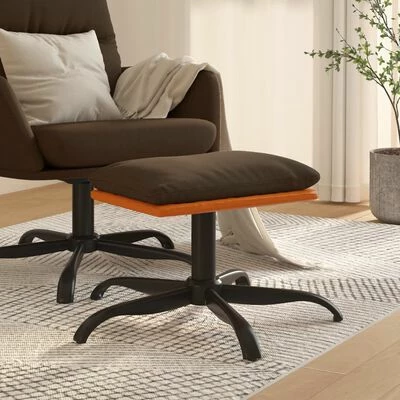 VidaXL Repose-pied Marron 60x60x39 cm Tissu et similicuir 2 VidaXL Repose-pied Marron 60x60x39 cm Tissu et similicuir – Image 2