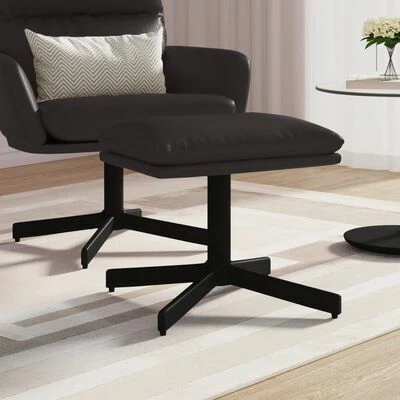 VidaXL Repose-pied Noir 60x60x39 cm Similicuir 2 VidaXL Repose-pied Noir 60x60x39 cm Similicuir – Image 2