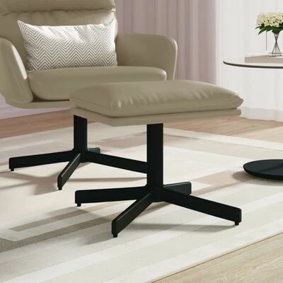 VidaXL Repose-pied Cappuccino 60x60x39 cm Similicuir 2 VidaXL Repose-pied Cappuccino 60x60x39 cm Similicuir – Image 2