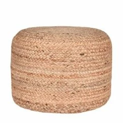LABEL51 Pouf Jute tressé Naturel