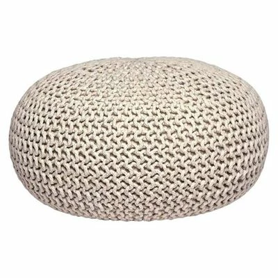 LABEL51 Pouf tricoté Coton L Naturel 1 LABEL51 Pouf tricoté Coton L Naturel