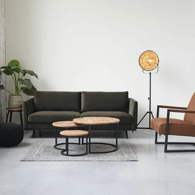 LABEL51 Pouf tricoté Coton L Noir 2 LABEL51 Pouf tricoté Coton L Noir – Image 2