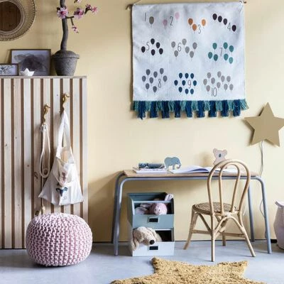 KidsDepot Pouf Bundy 40x32 cm Coton Rose 2 KidsDepot Pouf Bundy 40x32 cm Coton Rose – Image 2