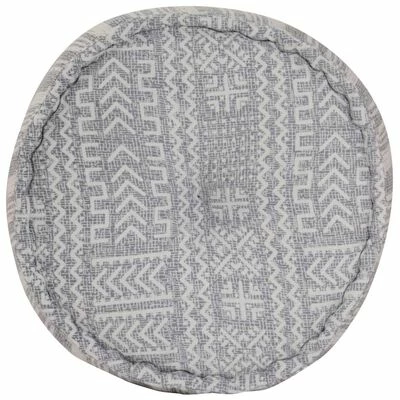VidaXL Pouf fait à la main avec motif Bleu 50x25 cm Coton 2 VidaXL Pouf fait à la main avec motif Bleu 50x25 cm Coton – Image 2