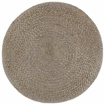 VidaXL Pouf fait à la main Gris clair 45 x 30 cm Jute 2 VidaXL Pouf fait à la main Gris clair 45 x 30 cm Jute – Image 2