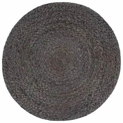 VidaXL Pouf fait à la main Gris foncé 45 x 30 cm Jute 2 VidaXL Pouf fait à la main Gris foncé 45 x 30 cm Jute – Image 2