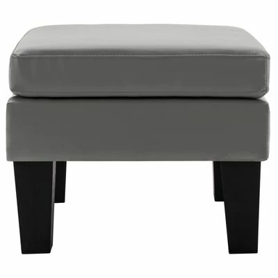 VidaXL Repose-pied Gris Similicuir 2 VidaXL Repose-pied Gris Similicuir – Image 2