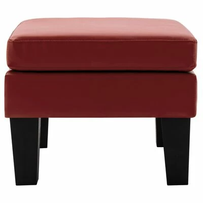 VidaXL Repose-pied Rouge bordeaux Similicuir 2 VidaXL Repose-pied Rouge bordeaux Similicuir – Image 2