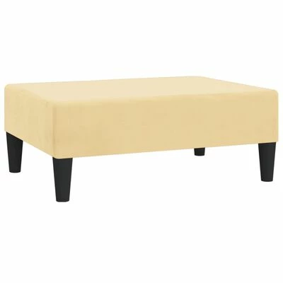 VidaXL Repose-pied Crème 78x56x32 cm Velours 1 VidaXL Repose-pied Crème 78x56x32 cm Velours