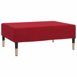 VidaXL Repose-pied Rouge bordeaux 78x56x32 cm Velours