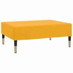 VidaXL Repose-pied Jaune 78x56x32 cm Velours