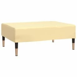 VidaXL Repose-pied Crème 78x56x32 cm Velours