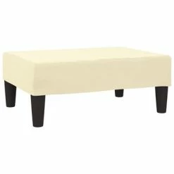VidaXL Repose-pied Crème 78x56x32 cm Similicuir