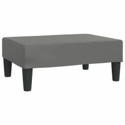 VidaXL Repose-pied Gris 78x56x32 cm Similicuir