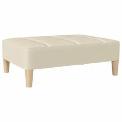 VidaXL Repose-pied Crème 78x56x32 cm Tissu