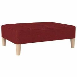VidaXL Repose-pied Rouge bordeaux 78x56x32 cm Tissu