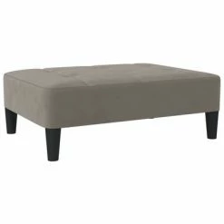 VidaXL Repose-pied Gris clair 78x56x32 cm Velours