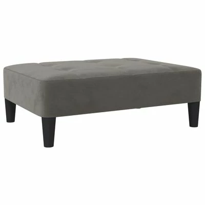 VidaXL Repose-pied Gris foncé 78x56x32 cm Velours 1 VidaXL Repose-pied Gris foncé 78x56x32 cm Velours