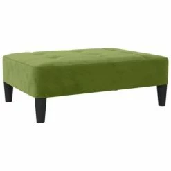 VidaXL Repose-pied Vert clair 78x56x32 cm Velours