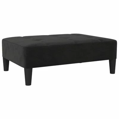 VidaXL Repose-pied Noir 78x56x32 cm Velours 1 VidaXL Repose-pied Noir 78x56x32 cm Velours